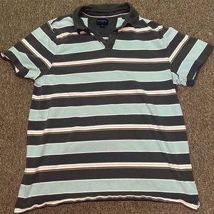 Banana Republic Y2K Men’s Size Lrg  Multicolored Striped Short Sleve Polo Shirt